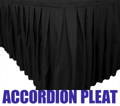 table skirt accordion pleat