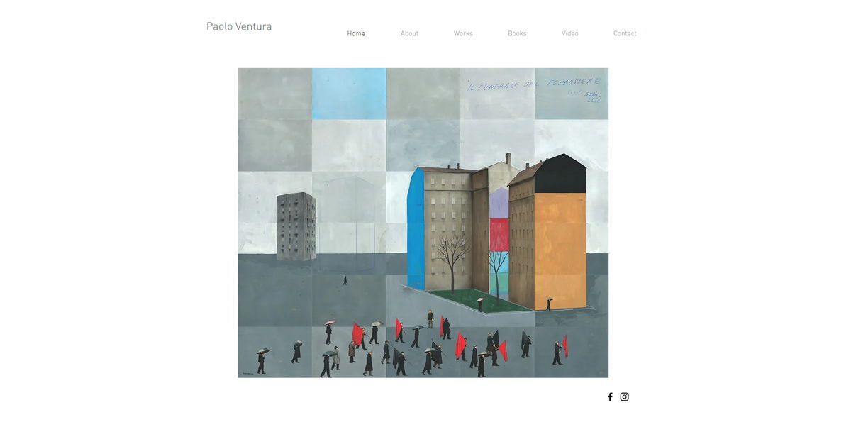 Screenshot of Paolo Ventura, from the art portfolios collection.