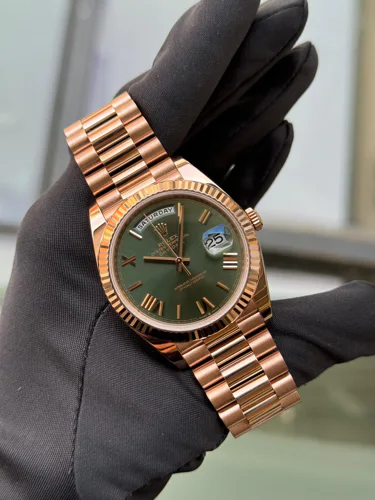 Rolex Day-Date 40 Rose Gold Olive Dial