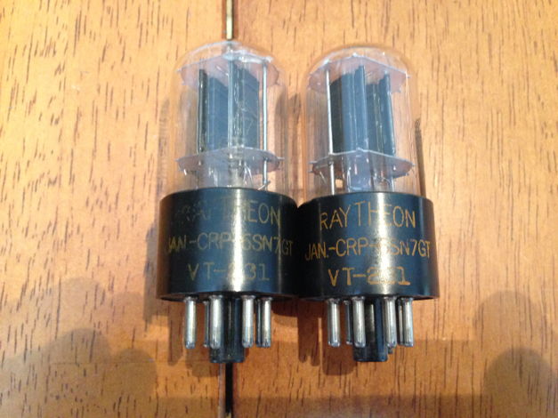 Rare Navy Raytheon CRP-6SN7GT VT-231 6sn7 tubes true ma...