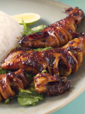 Grilled Squids in Sweet Soy Sauce Recipe