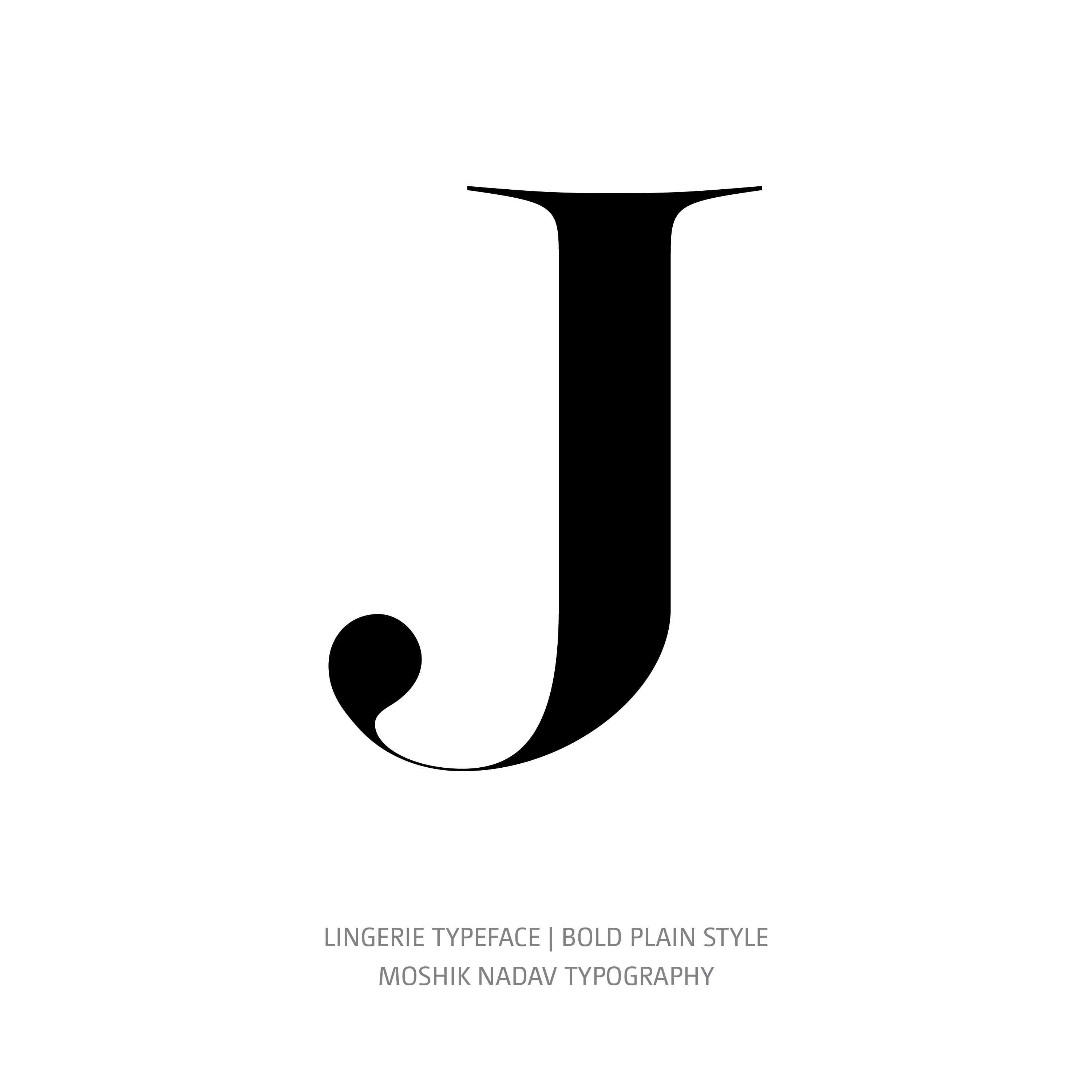 Lingerie Typeface Bold Plain J