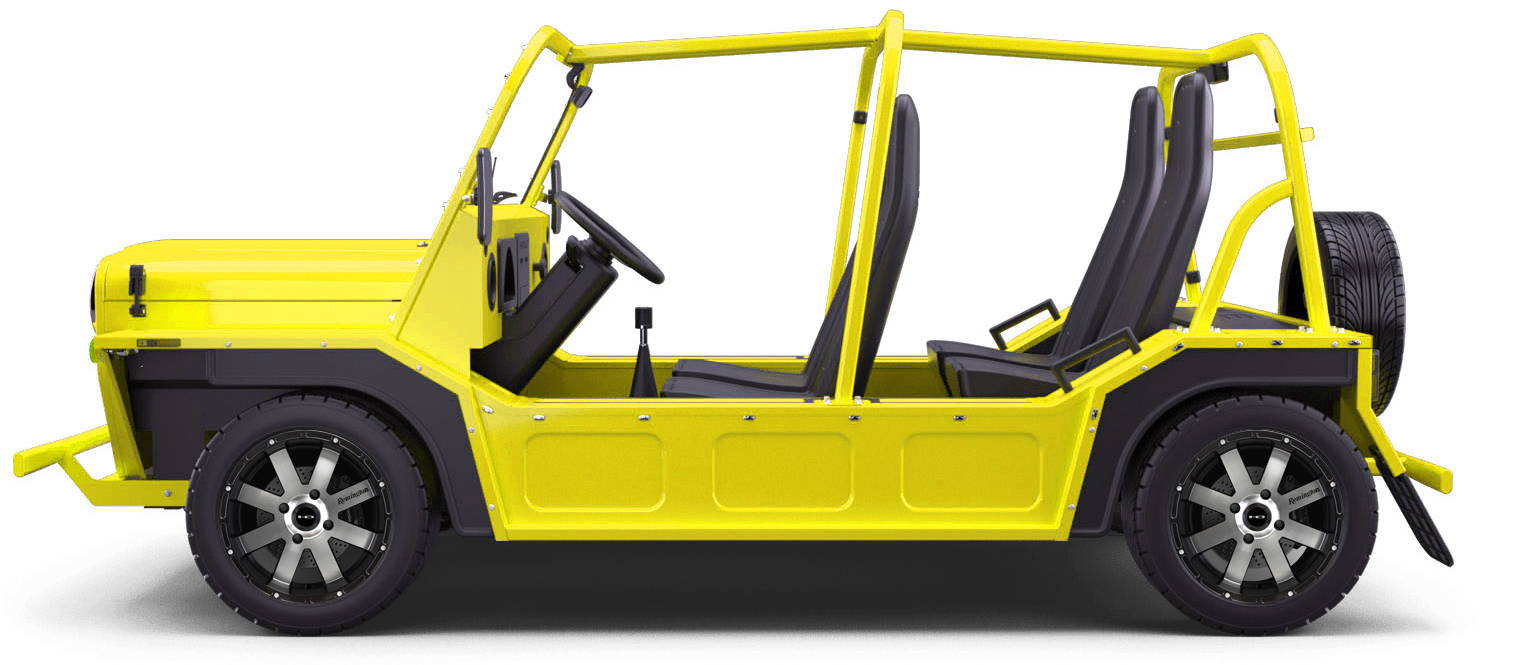 MOKE Electric Vehicles + HD Golf Wheels 8-Point Custom Wheel & Tire Packages for Canary Yellow 14 inch with Tire