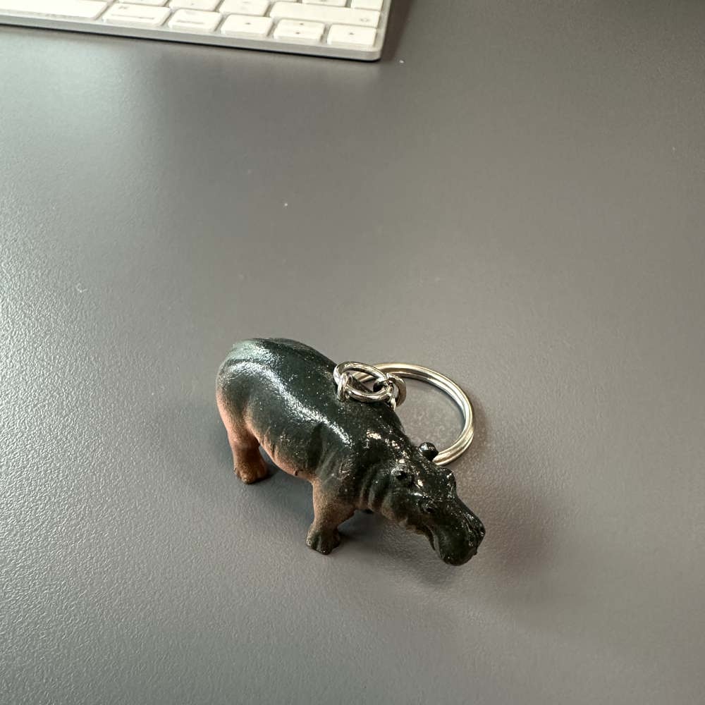 Nøkkelring med flodhest