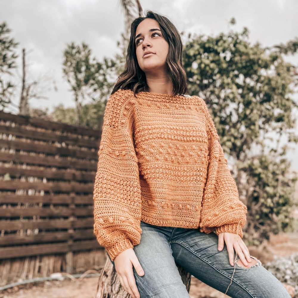 Jasmine Coral Sweater Crochet pattern