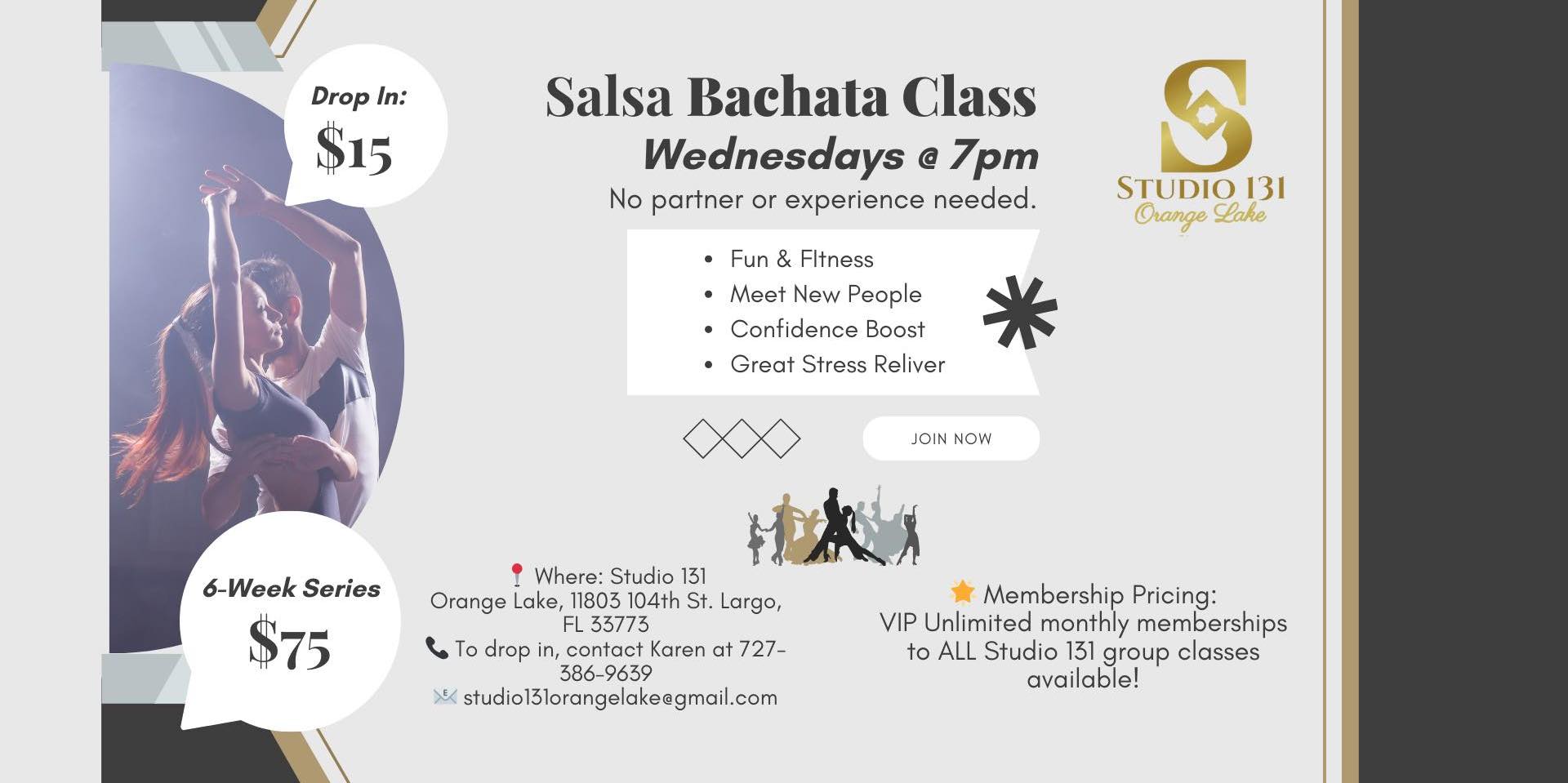  Wednesday Salsa/Bachata Class Series promotional image