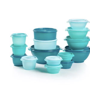Tupperware 30pc Heritage Get it All Set Food Storage Container Set in Green