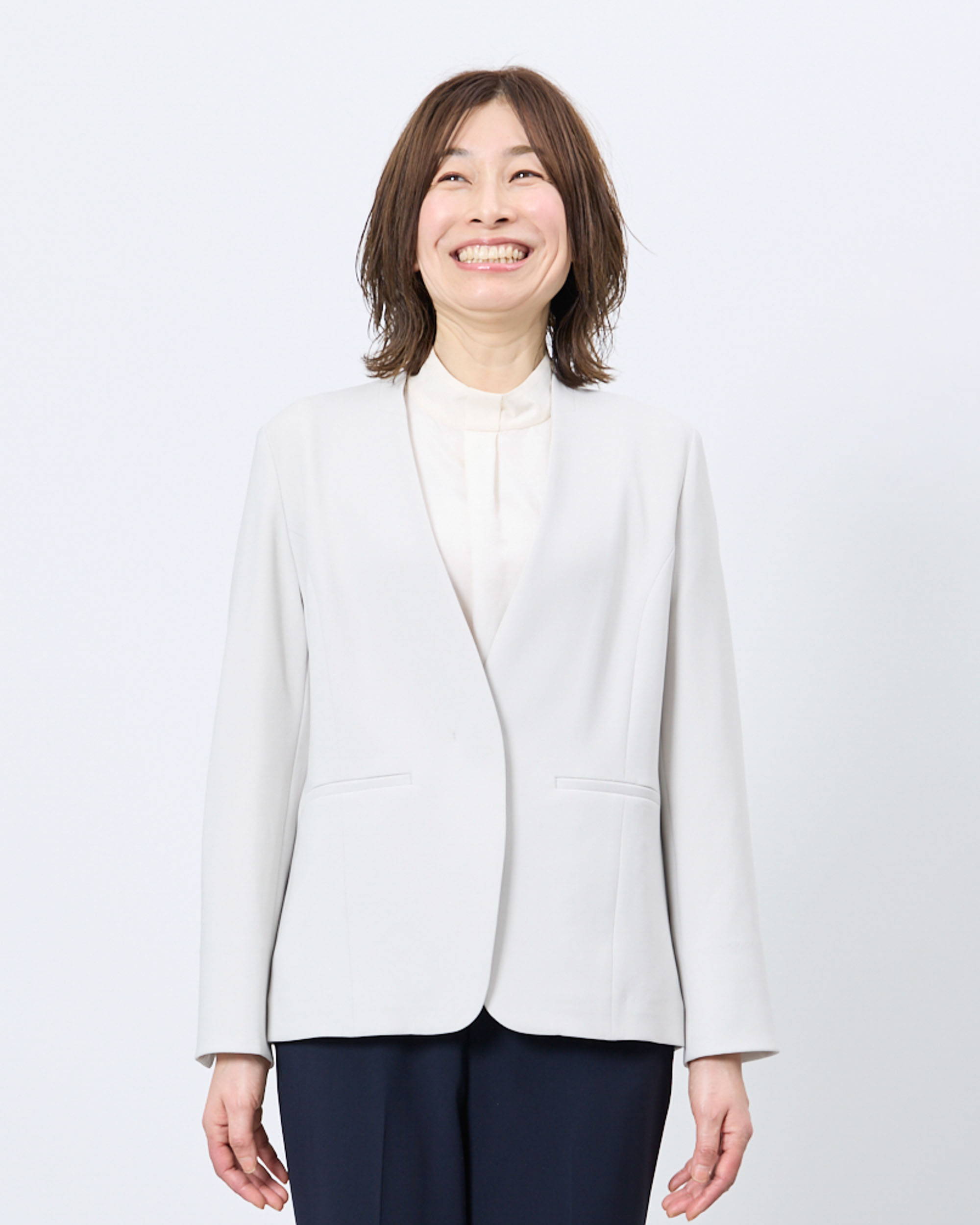 ノーカラージャケット（リニューアル）着用レビュー