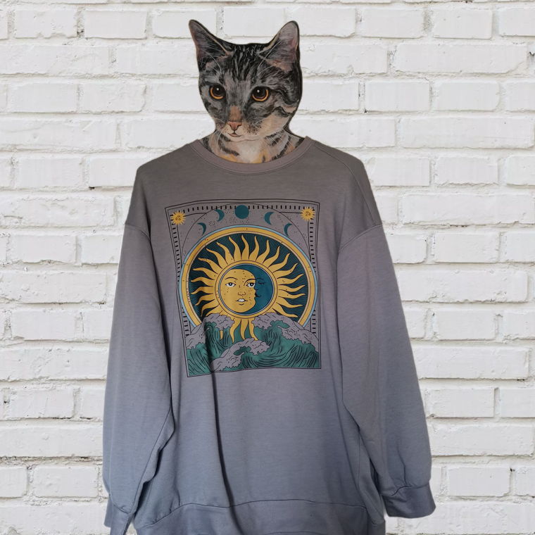 Sun and moon pullover