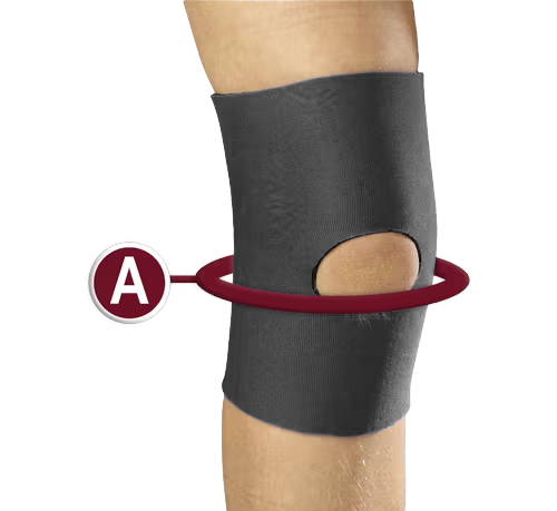 KidsLine Knee Sleeve Measuring Location