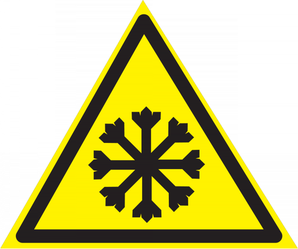 Векторный знак «Осторожно холод»