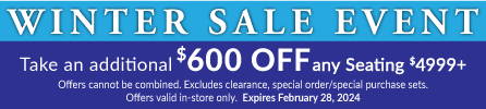 Winter Outdoor Furniture Sale - Save $600 off all seating collections $4999+