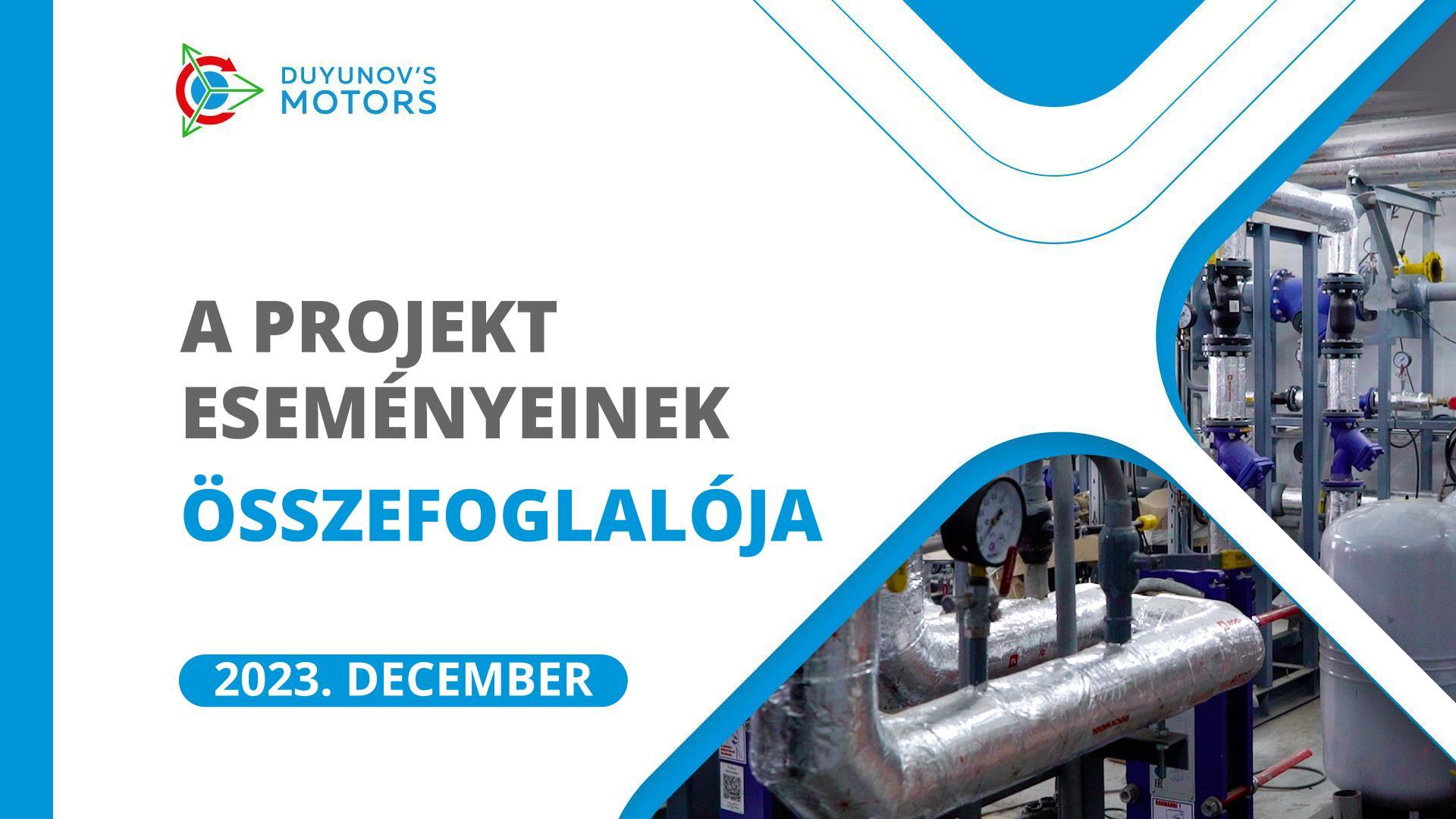A projekt decemberi kulcsfontosságú eseményei