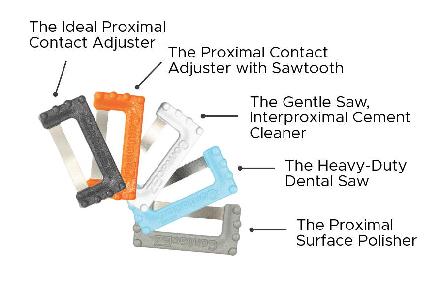 different applications of contacez interproximal strips