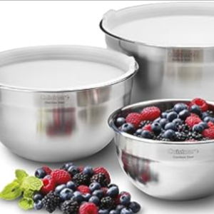 Cuisinart Mixing Bowl Set, Stainless Steel, 3-Piece, CTG-00-SMB