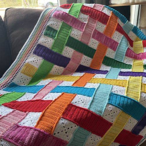 Pattern: Crocheted woven blanket