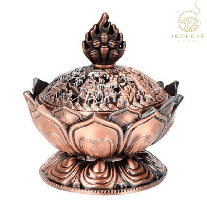 Lotus Flower Sandalwood Censer Incense Holder