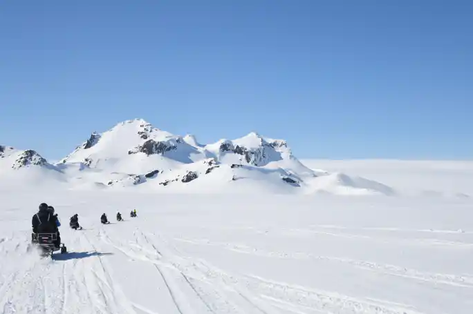Þingvellir National Park Glacier's & Golden Circle Snowmobile Trip