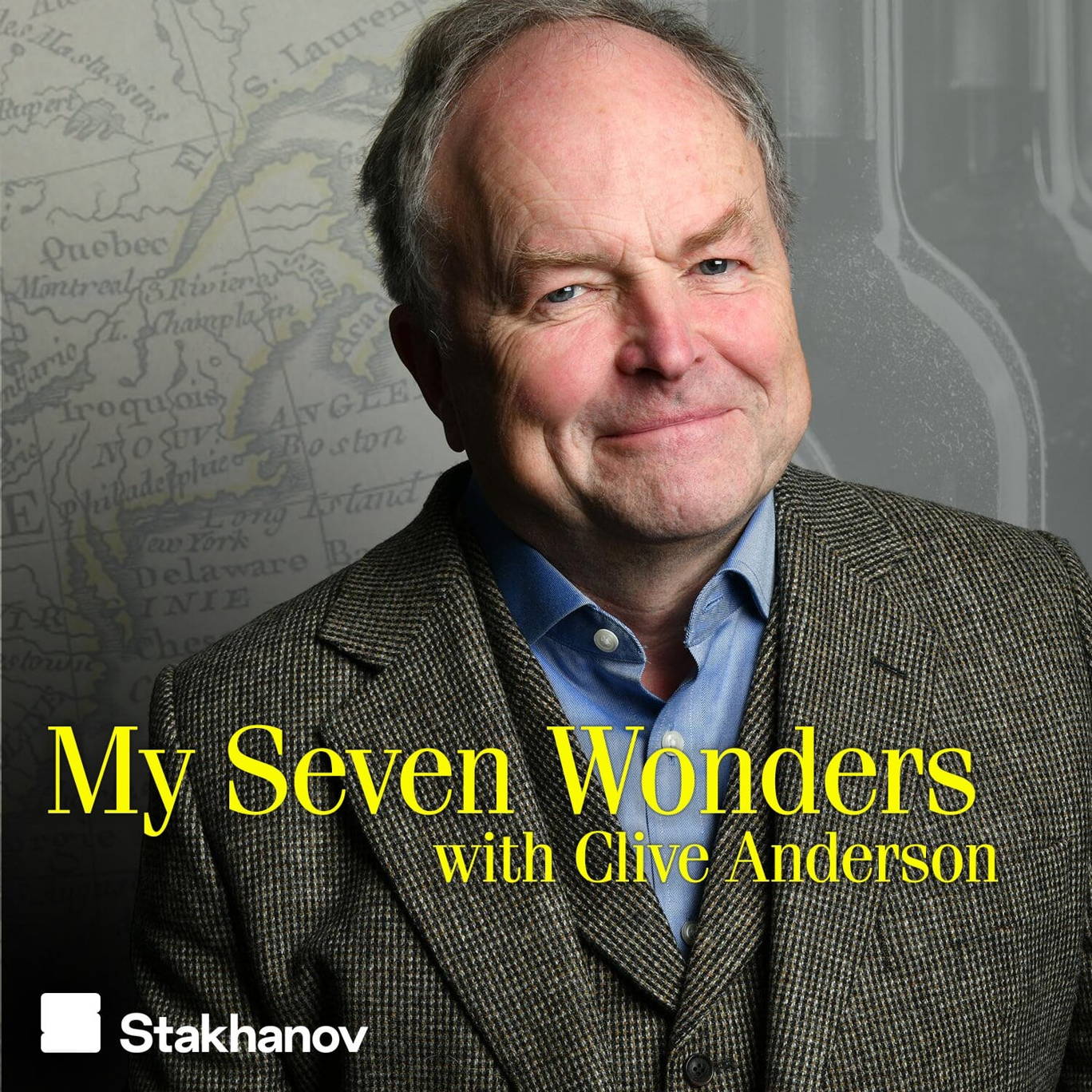 The artwork for the My Seven Wonders with Clive Anderson podcast.