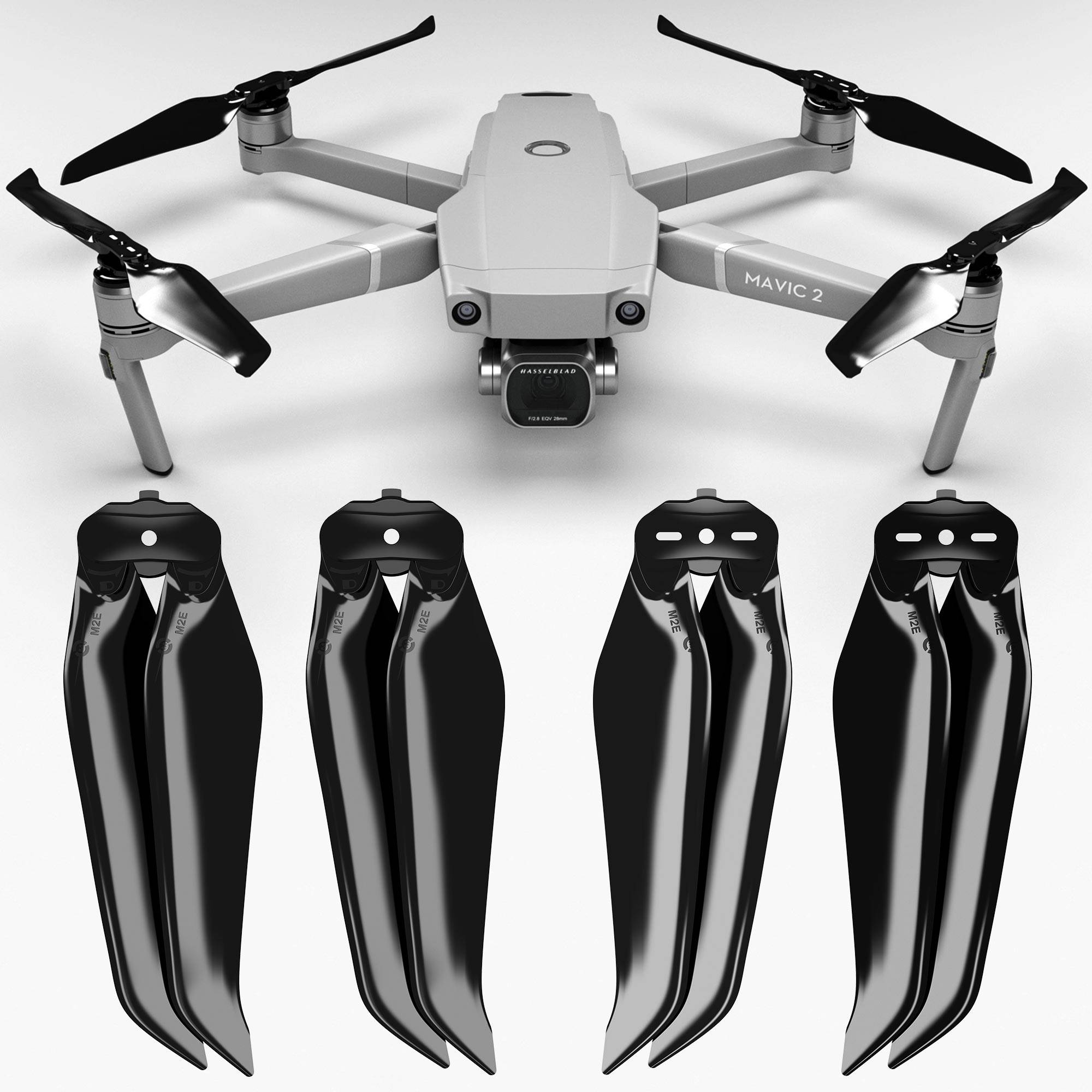 Skyldfølelse Ugyldigt Kejser DJI Mavic 2 STEALTH Low-Noise Propellers - x4 BLACK - Master Airscrew