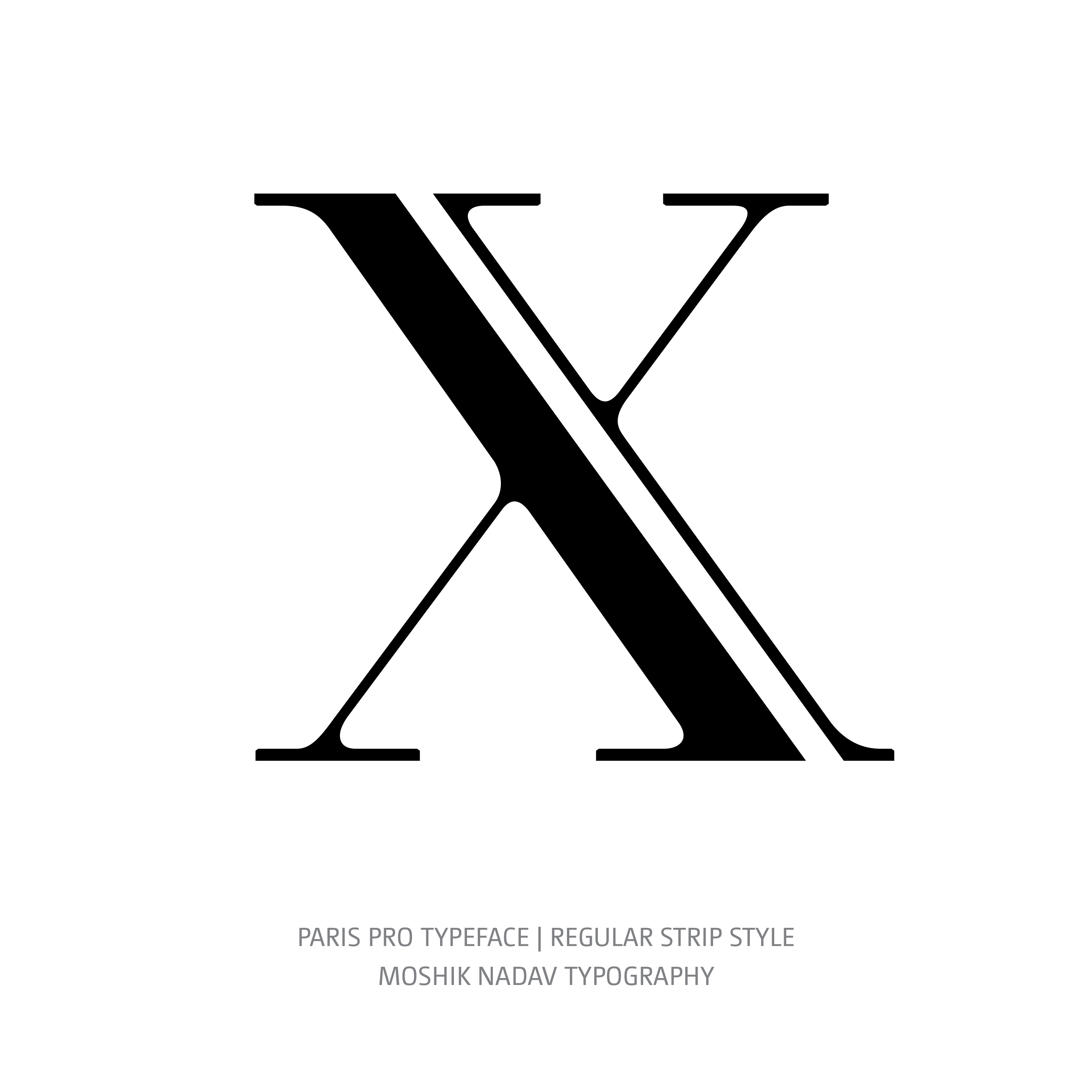 Paris Pro Typeface Regular Strip X