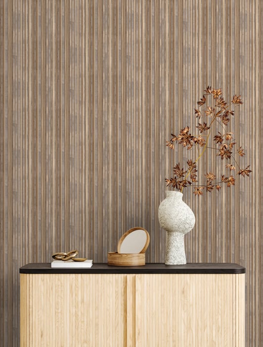 Cream striped wood wallpaper - Feathr™ Official Site