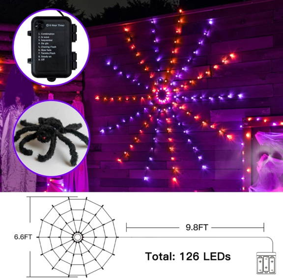 Ollny's 640 leds 262ft clear cable warm white/multi-color string lights are super long