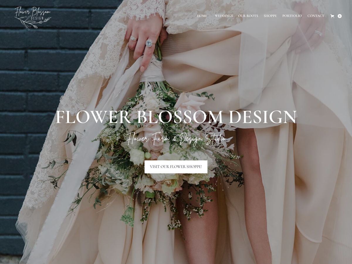 Screenshot of Flower Blossom Design, from the florist & flower shop websites collection.