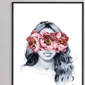 Peony blindfolded - print