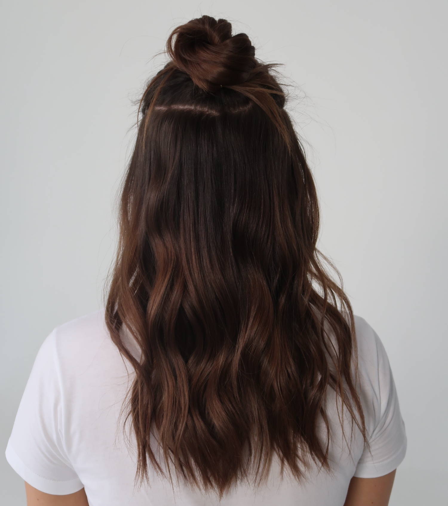 Davines half up hair for windy days tutorial