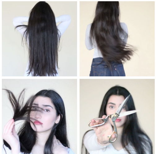 girl with long hair grew her hair fast using natural products