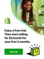 Shopify 3 months $1 trial