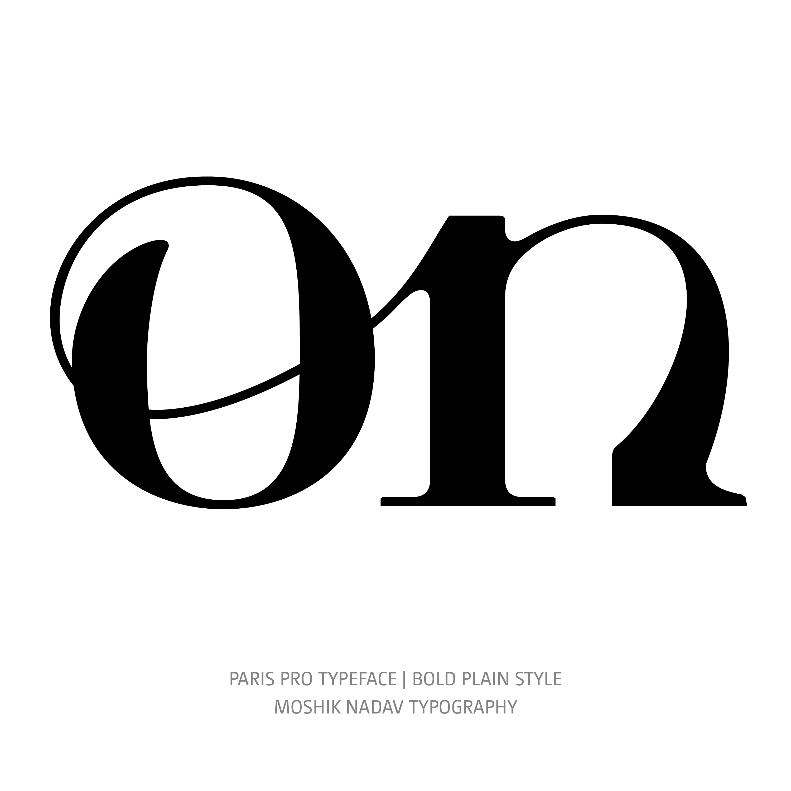 Paris Pro Typeface Bold on ligature