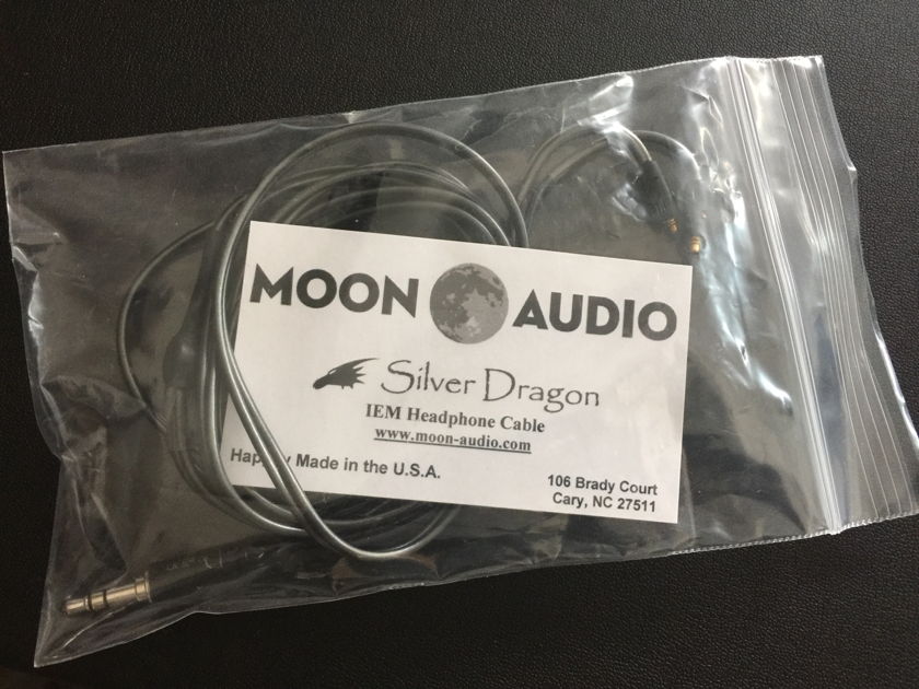 Moon Audio Silver Dragon IEM Cable  64" version for SHURE SE846s No Fee!!