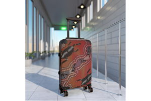 Vibrant Travel Suitcase, Indigenous Pattern, Carry-On Luggage
