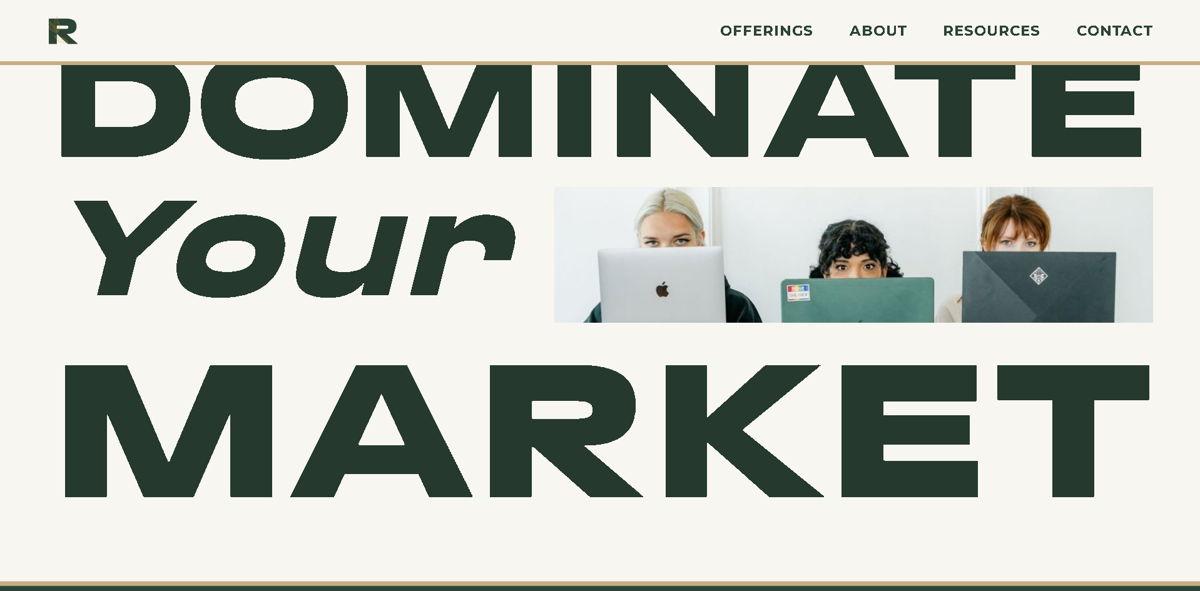 Screenshot of Robles Designs, from the advertising & marketing agency websites collection.