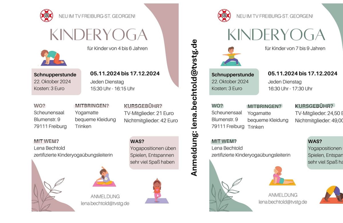 Neu: Yogakurse für Kinder