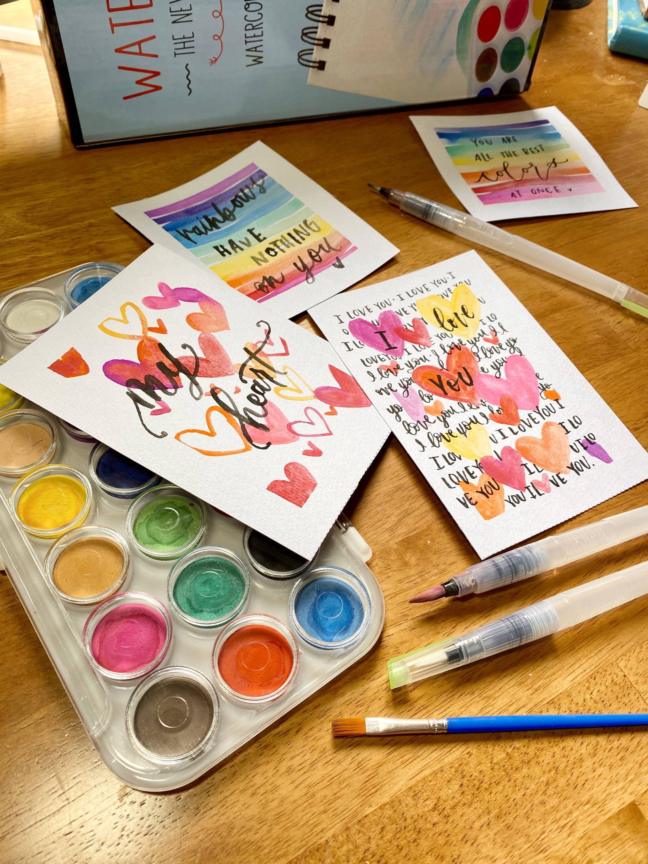 Diy Watercolor Valentine S Day Cards