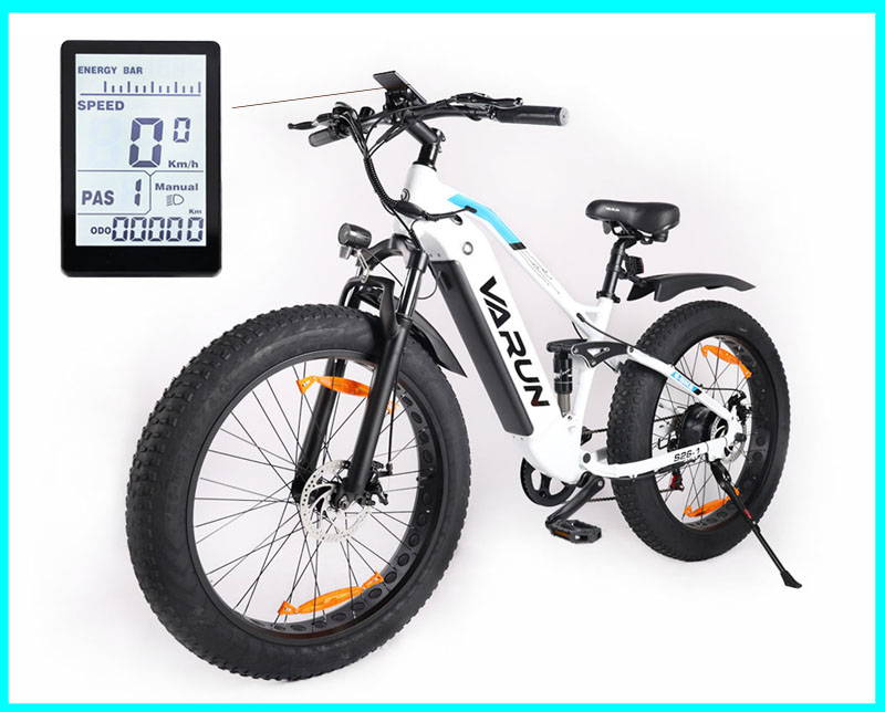 Fat Tire E-Mountainbike Pedelec Full Suspension All Terrain Electric B – Varun Electric Bike