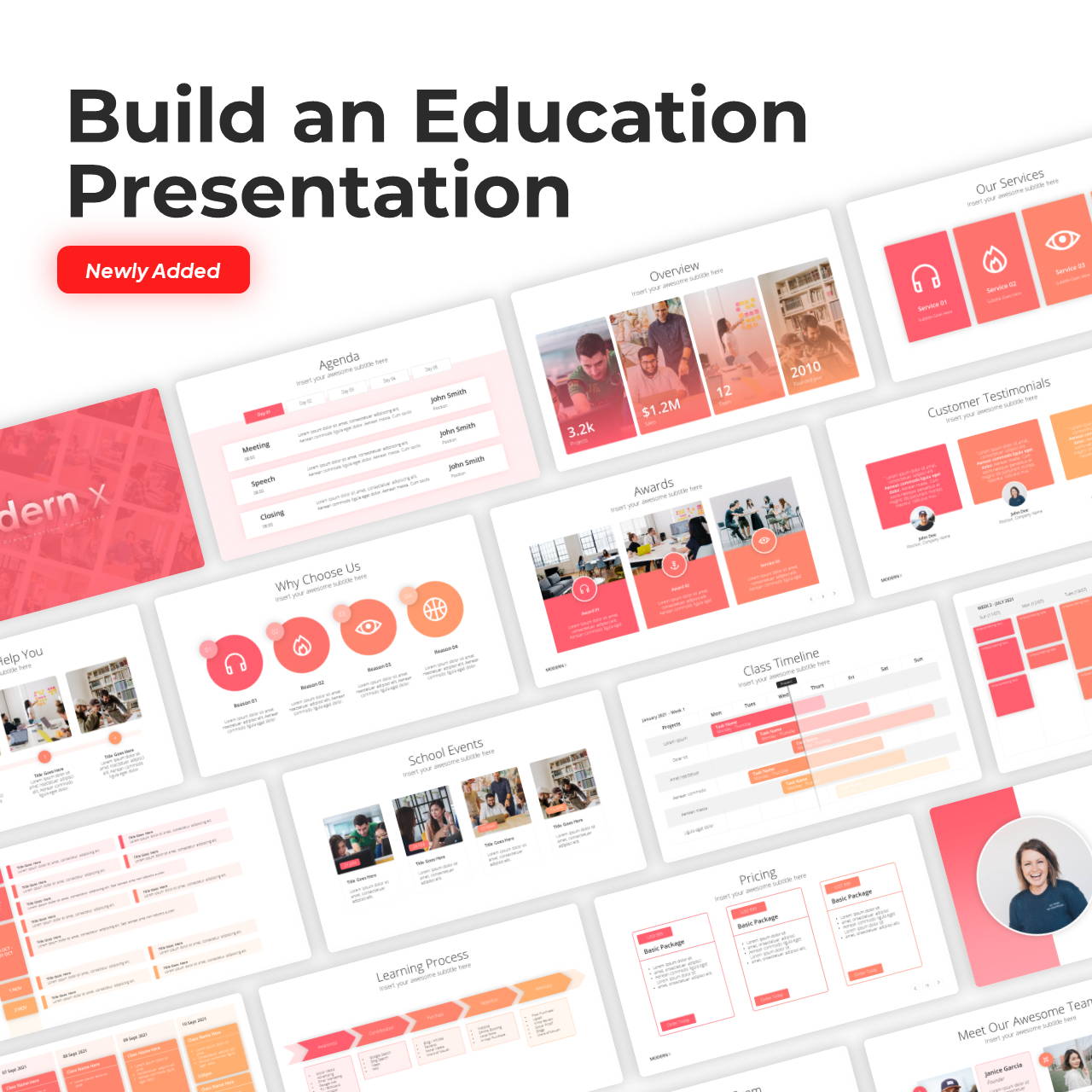 Modern X Education Presentation Template