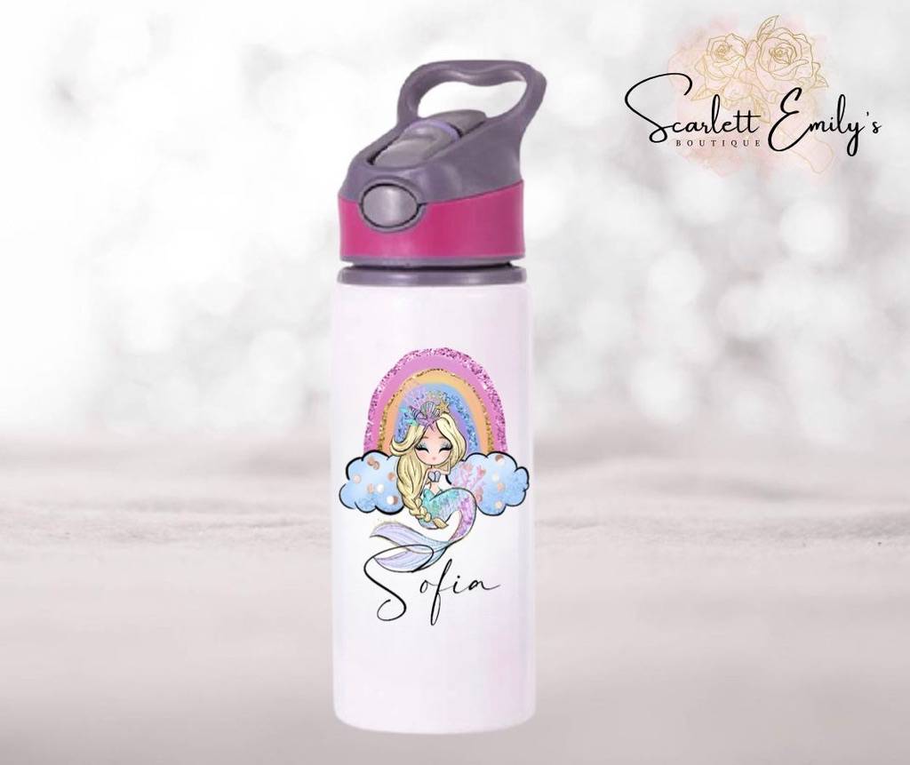 Mermaid Flip Top Water Bottle