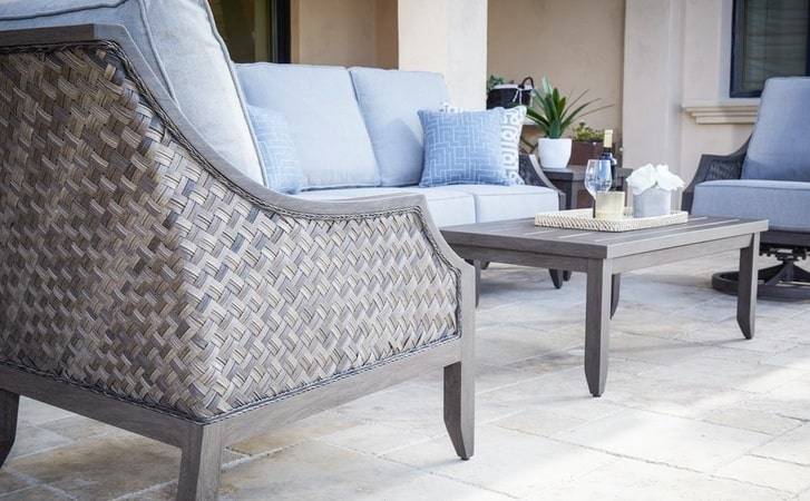 Patio Renaissance Vieques Outdoor Seating Aluminum and Wicker Patio Furniture