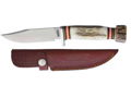 Stag Skinner Knife with Leather Sheath