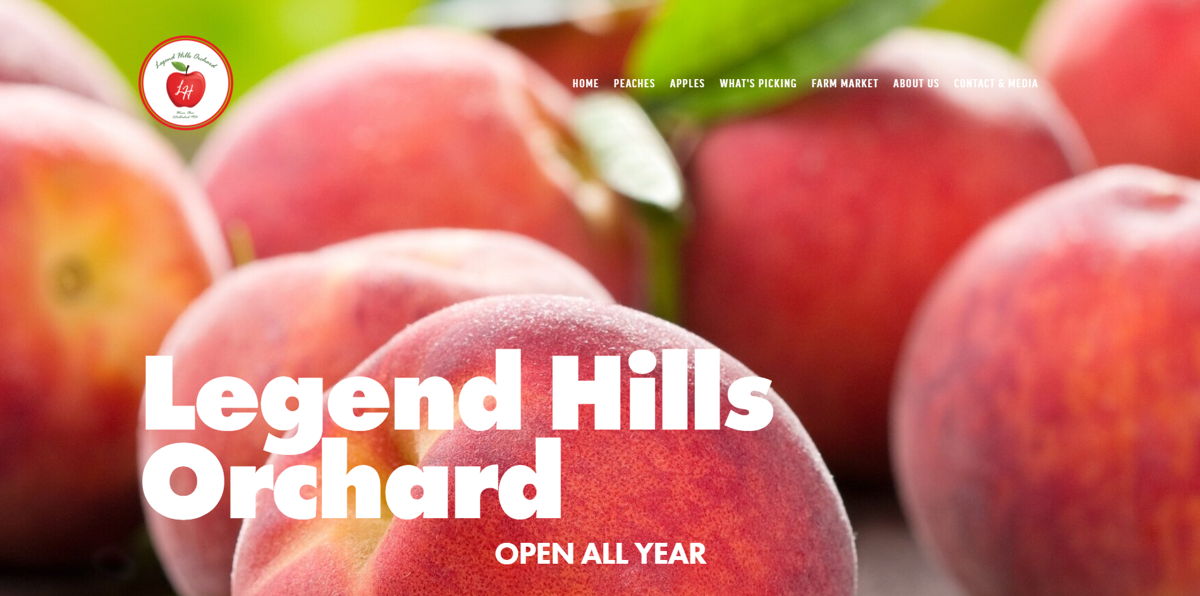 Screenshot of Legend Hills Orchard , from the farm websites collection.