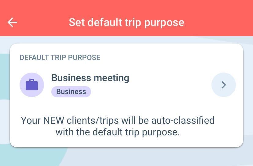 set default trip purpose