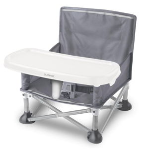 Summer Infant Pop 'N Sit Portable Booster Chair, Grey