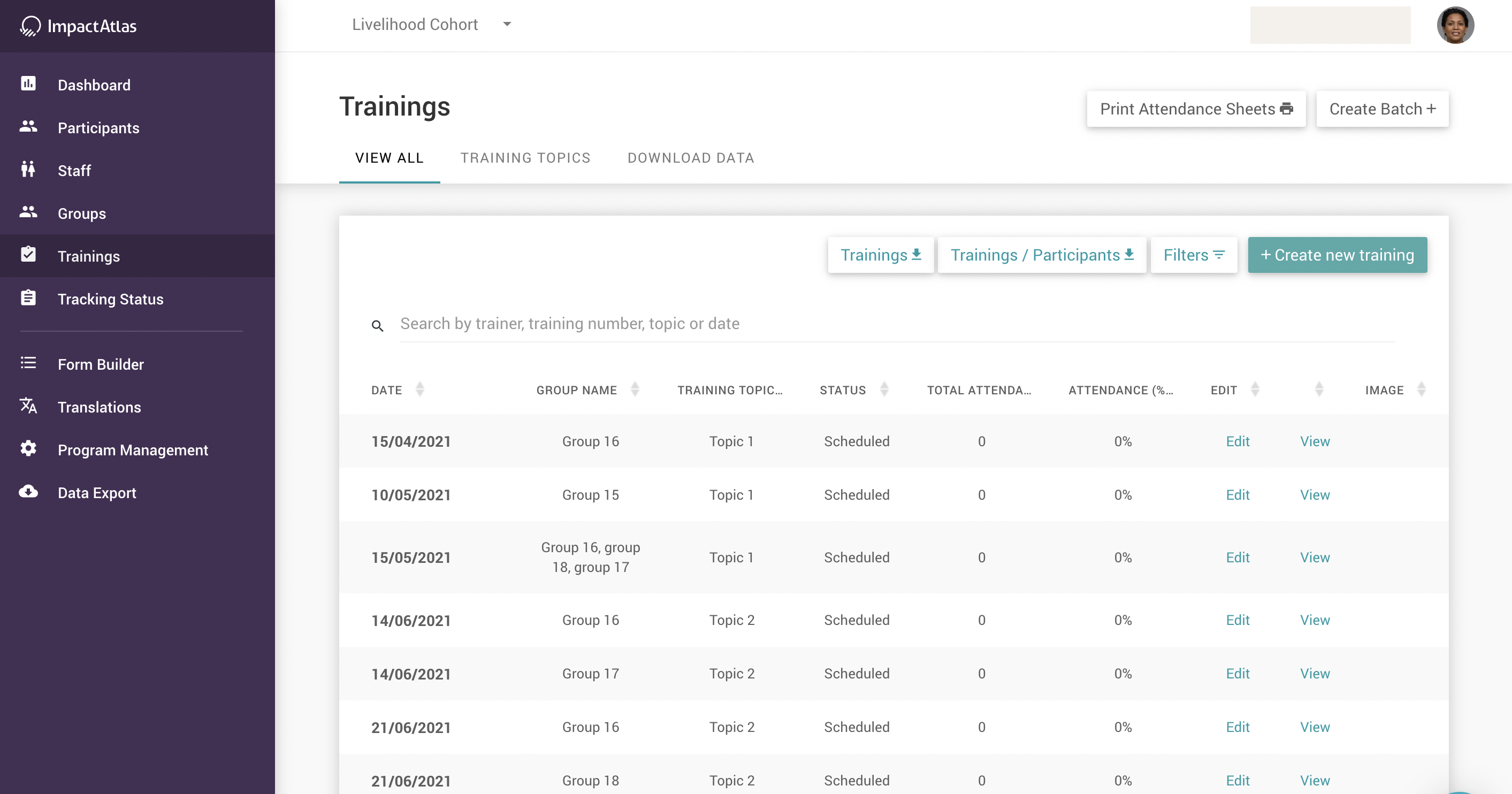 How to Create a New Training Topic