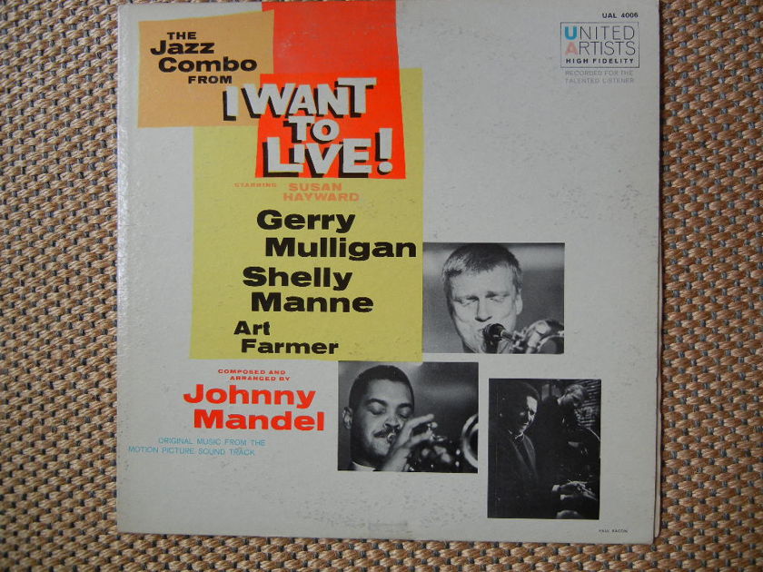 GERRY MULLIGAN-THE JAZZ COMBO/ - I WANT TO LIVE (Motion Picture Sound Track)/ United Artists UAL-4006 HI-Fi