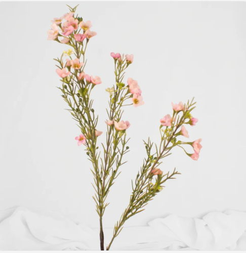 Wax Flower Spray Pink - Realistic Artificial Flowers - Image 2