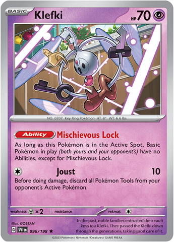 Klefki from Pokemon Trading Card Game's Scarlet & Violet set.